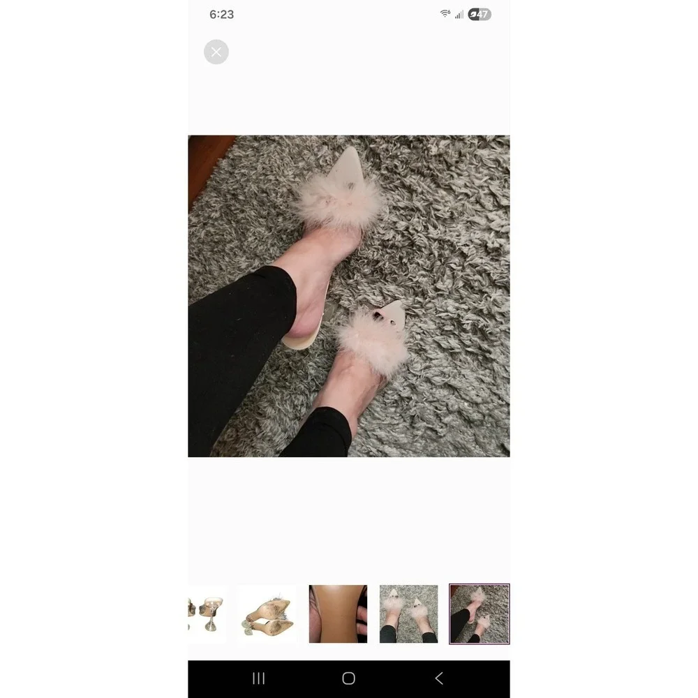 Vintage Europen Leather‎ feather heels